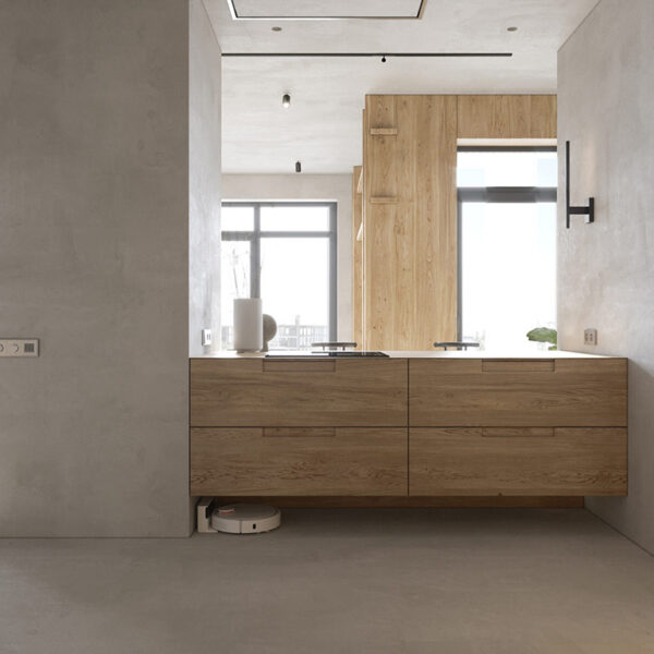 Micro Cement Feature Wall Ideas