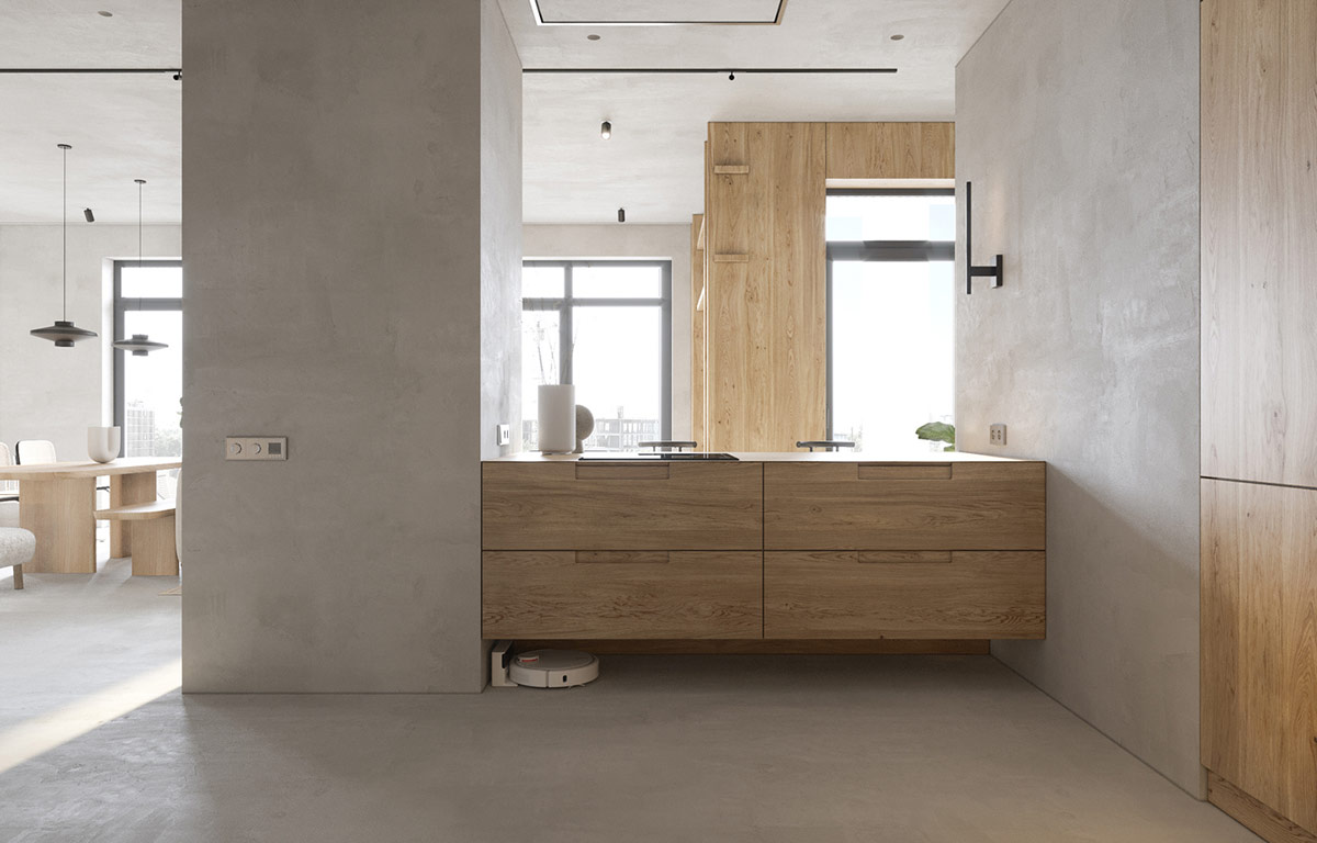 Micro Cement Feature Wall Ideas