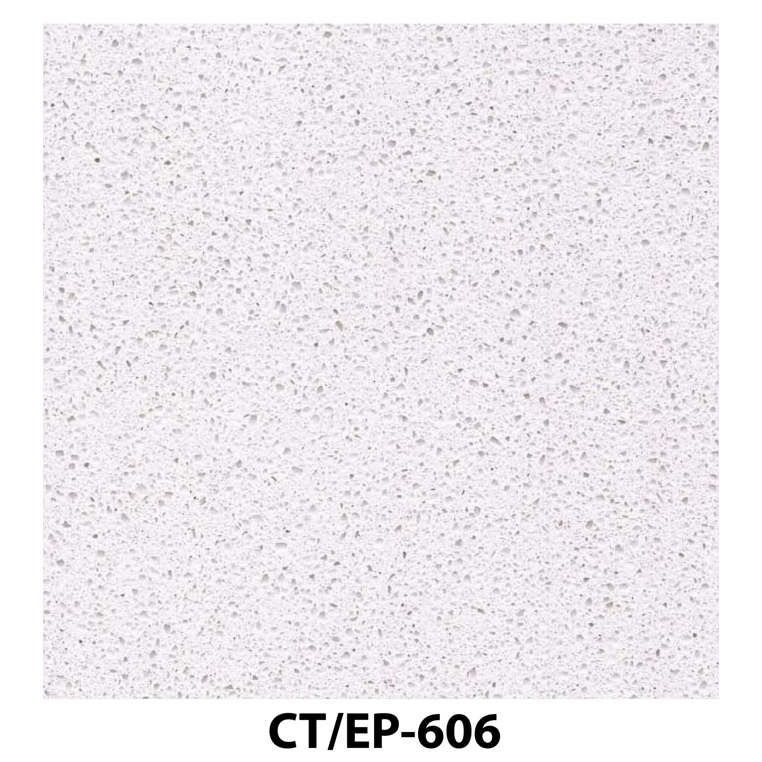 Solid white terrazzo with fine, uniform grey speckles.
